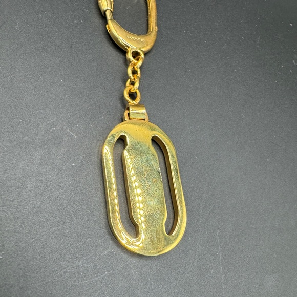 CELINE 24-Karat Gold-Plated Triomphe Keychain or Bag Charm, GUC - Picture 10 of 12